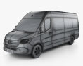 Mercedes-Benz Sprinter Пасажирський фургон L3H2 2022 3D модель wire render