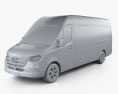 Mercedes-Benz Sprinter Пассажирский фургон L3H2 2022 3D модель clay render