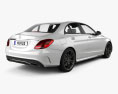 Mercedes-Benz C-Klasse AMG-line sedan 2021 3D-Modell Rückansicht