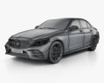 Mercedes-Benz Classe C AMG-line sedan 2021 Modèle 3d wire render