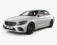 Mercedes-Benz Classe C AMG-line Berlina con interni 2021 Modello 3D