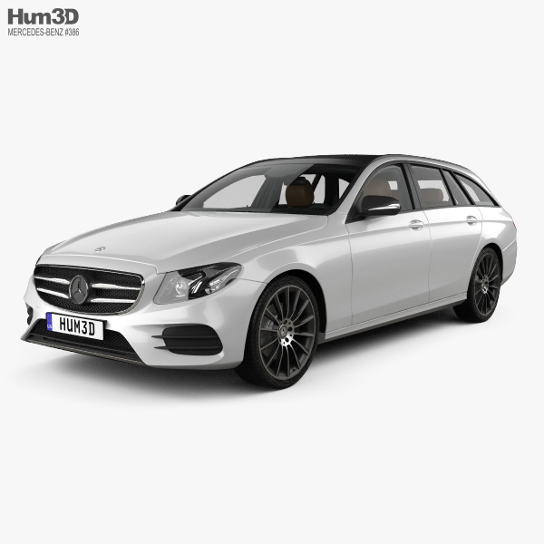 Mercedes-Benz E-class AMG-Line estate with HQ interior 2019 3D model