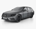 Mercedes-Benz E-Клас AMG-Line estate з детальним інтер'єром 2019 3D модель wire render