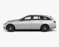Mercedes-Benz E-Klasse AMG-Line estate mit Innenraum 2019 3D-Modell Seitenansicht