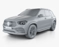 Mercedes-Benz GLE-class AMG-Line with HQ interior 2022 3d model clay render