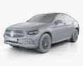 Mercedes-Benz GLC级 AMG-Line coupe 2022 3D模型 clay render