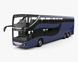3D model of Mercedes-Benz MCV 800 Double-Decker Bus 2019