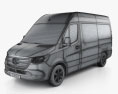 Mercedes-Benz Sprinter Crew Van L2H2 2022 Modello 3D wire render