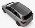 Mercedes-Benz B-Klasse Urban Line mit Innenraum 2017 3D-Modell Draufsicht