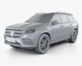 Mercedes-Benz GLSクラス AMG-Line 2022 3Dモデル clay render
