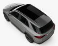 Mercedes-Benz GLE-Klasse mit Innenraum 2022 3D-Modell Draufsicht