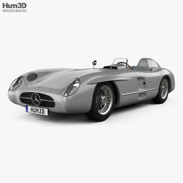 Mercedes-Benz 300 SLR with HQ interior and engine 1955 3D model