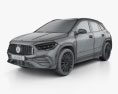 Mercedes-Benz GLAクラス AMG HQインテリアと 2023 3Dモデル wire render