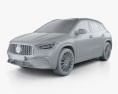 Mercedes-Benz GLA-класс AMG с детальным интерьером 2023 3D модель clay render
