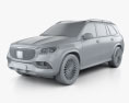 Mercedes-Benz GLSクラス Maybach 600 2022 3Dモデル clay render