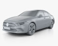 Mercedes-Benz A-class e sedan 2021 3d model clay render
