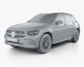 Mercedes-Benz Classe GLC L 2022 Modello 3D clay render