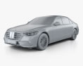 Mercedes-Benz S-класс (V223) LWB  2024 3D модель clay render