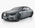 Mercedes-Benz S-class (V223) e LWB AMG-Line 2022 3d model wire render
