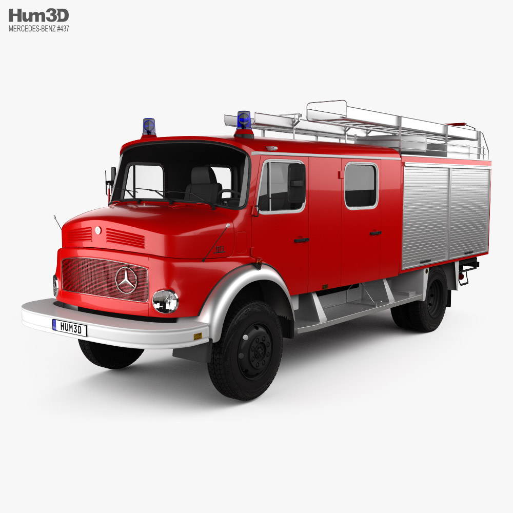 Mercedes-Benz LAF 1113 B Fire Truck 1980 3D model