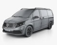 Mercedes-Benz EQV 2024 3D模型 wire render