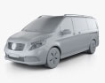 Mercedes-Benz EQV 2024 3Dモデル clay render