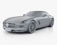 Mercedes-Benz SLSクラス ロードスター 2014 3Dモデル clay render