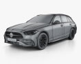 Mercedes-Benz C级 AMG-Line estate 2024 3D模型 wire render