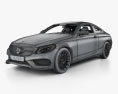Mercedes-Benz C级 coupe AMG-Line 带内饰 2018 3D模型 wire render