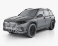 Mercedes-Benz EQB 2022 3D 모델  wire render