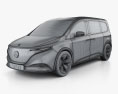 Mercedes-Benz EQT 2024 3D-Modell wire render