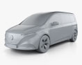 Mercedes-Benz EQT 2024 3D модель clay render