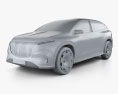 Mercedes-Benz Maybach EQS SUV 2022 3d model clay render