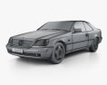 Mercedes-Benz CL-клас 1998 3D модель wire render