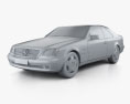 Mercedes-Benz CL-class 1998 3d model clay render