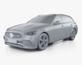 Mercedes-Benz Cクラス All-Terrain 2024 3Dモデル clay render
