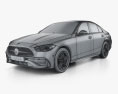 Mercedes-Benz C-клас e AMG-line 2023 3D модель wire render