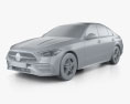Mercedes-Benz C-class e AMG-line 2023 3d model clay render