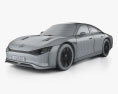 Mercedes-Benz Vision EQXX 2024 3D模型 wire render