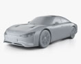 Mercedes-Benz Vision EQXX 2024 3D 모델  clay render