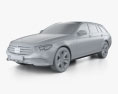 Mercedes-Benz E-класс estate de 2023 3D модель clay render