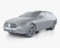 Mercedes-Benz E-class estate de AMG Line 2023 3d model clay render