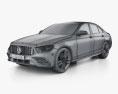 Mercedes-Benz E-Klasse sedan AMG 2023 3D-Modell wire render