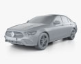Mercedes-Benz E级 轿车 e AMG Line 2023 3D模型 clay render