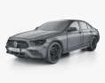 Mercedes-Benz E-class sedan L AMG Line 2023 3d model wire render