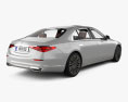 Mercedes-Benz Sクラス LWB インテリアと 2024 3Dモデル 後ろ姿