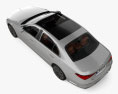 Mercedes-Benz S-класс LWB с детальным интерьером 2024 3D модель top view