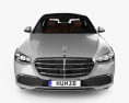 Mercedes-Benz S-Klasse LWB mit Innenraum 2024 3D-Modell Vorderansicht