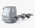 Mercedes-Benz Actros Classic Space M-cab Chassis Truck 2-axle 2022 3d model clay render