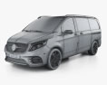Mercedes-Benz V级 AMG Line 2022 3D模型 wire render